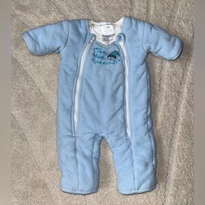 Baby Merlin's Sleepsuit One Piece Size Small 3-6 Months Blue